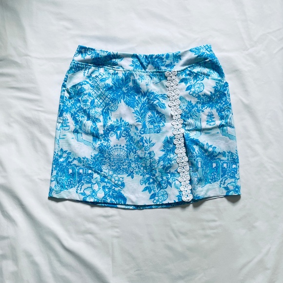 Jupe-Short Lilly Pulitzer Madison – Rose Et Marine – Floral – Taille M – Occasion